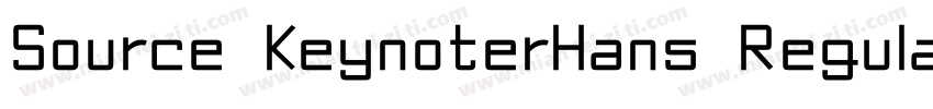 Source KeynoterHans Regular GBpc HU字体转换